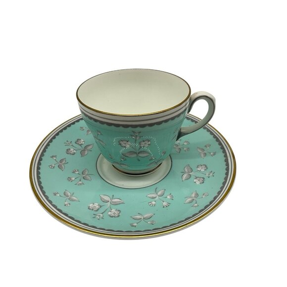 Wedgewood Bone China Pimpernel Pattern Cup And Saucer Set Vintage Dinnerware - Picture 1 of 16
